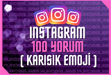 ⭐İnstagram 100 Karışık Emoji Yorum ⭐