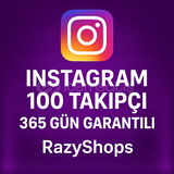Instagram 100 Takipçi 365 Gün Garantili