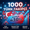 İnstagram %100 Türk takipçi (1000) 430TL