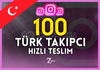 ⭐100 TÜRK GERÇEK TAKİPÇİ [HIZLI TESLİMAT]⭐