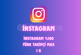  Instagram %100 Türk Takipçi | Max 1K 