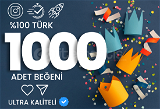 ⭐Instagram 1000 Adet - %100 Türk Gerçek Beğeni