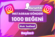 INSTAGRAM 1000 BEĞENİ / GARANTİLİ