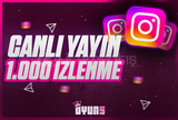 ⭐İnstagram 1.000 Canlı Yayın İzlenme + Beğeni ⭐