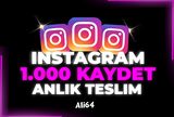 INSTAGRAM 1000 GERÇEK KAYDETME - GARANTİLİ