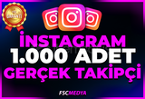 Instagram 1.000 Gerçek Takipçi - Garantili 