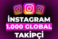 ⭐İnstagram 1000 Global Takipçi + 30 Gün Garanti
