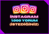 ⭐İnstagram 1000 İstediğiniz Yorum ⭐