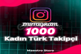 Instagram 1.000 Kadın Türk Takipçi ⭐Garantili⭐