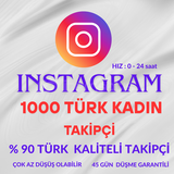 ⚡ INSTAGRAM 1000 KADIN TÜRK TAKİPÇİ⚡Garantili ⚡