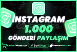 Instagram 1.000 Paylaşım+Garantili+Hızlı