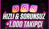 ⭐️☘️İnstagram 1000 Takipçi❤️Garanti&Sorunsuz❤️