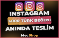 [INSTAGRAM] ⭐ 1.000 TÜRK BEĞENİ ⭐ GARANTİLİ