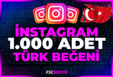 Instagram 1.000 Türk Beğeni - Keşfet Etkili