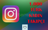 ⭐️Instagram 1000 Türk Kadın Takipçi⭐️