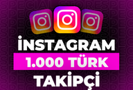 ⭐İnstagram 1000 Türk Takipçi + 30 Gün Garanti