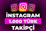 ⭐İnstagram 1000 Türk Takipçi + 30 Gün Garanti