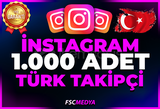 Instagram 1.000 Türk Takipçi - Garantili