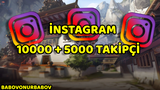 İnstagram 10000 + 5000 takipçi