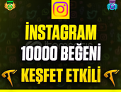 ⭐️☘️İnstagram 10000 Beğeni❤️Garanti-Sorunsuz❤️