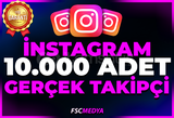 Instagram 10.000 Gerçek Takipçi - Garantili