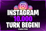 ⭐ İnstagram 10.000 Türk Beğeni