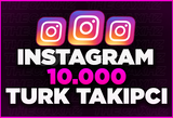 Instagram 10000 Türk Takipçi ( Garantili )