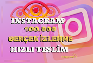 Instagram 100.000 Gerçek İzlenme