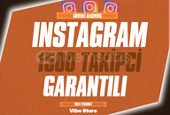 ⭐Instagram 1.500 Gerçek Takipçi