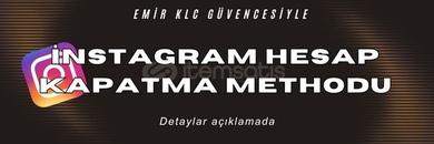 İNSTAGRAM 2 ADET HESAP KAPATMA METHODU