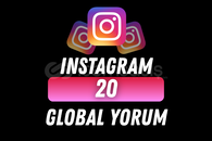 İNSTAGRAM 20 ADET GLOBAL YORUM
