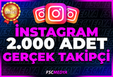 Instagram 2.000 Gerçek Takipçi - Garantili