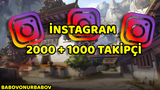 İnstagram 2000 + 1000 takipçi