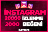 İnstagram 20000 İzlenme 2000 Beğeni