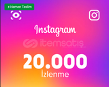 İNSTAGRAM 20.000 İZLENME ANINDA TESLİM!!!