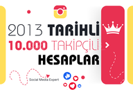 Instagram 2013 Tarihli 10K Takipçili Hesaplar