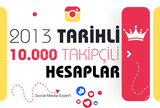 Instagram 2013 Tarihli 10K Takipçili Hesaplar