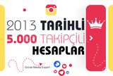 Instagram 2013 Tarihli 5K Takipçili Hesaplar