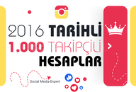 Instagram 2016 Tarihli 1K Takipçili Hesaplar