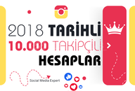 Instagram 2018 Tarihli 10K Takipçili Hesaplar