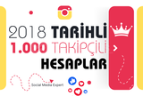 Instagram 2018 Tarihli 1K Takipçili Hesaplar