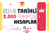 Instagram 2018 Tarihli 2K Takipçili Hesaplar