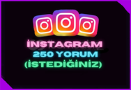 ⭐İnstagram 250 İstediğiniz Yorum ⭐