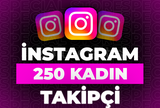 ⭐İnstagram 250 Kadın Takipçi + 30 Gün Garanti