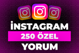 ⭐İnstagram 250 Özel Yorum + 30 Gün Garanti