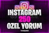 ⭐İnstagram 250 Özel Yorum ⭐