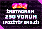 ⭐İnstagram 250 Pozitif Emoji Yorum ⭐