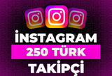 ⭐İnstagram 250 Türk Takipçi + 30 Gün Garanti