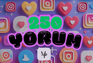  İNSTAGRAM 250 YORUM (Garantili) 