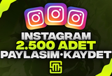 ✨Instagram 2.500 Adet Paylaşım+Kaydetme!